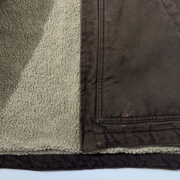 Carhartt Fleece/Sherpa Lined Brown Vest - L - Picture 6 of 8